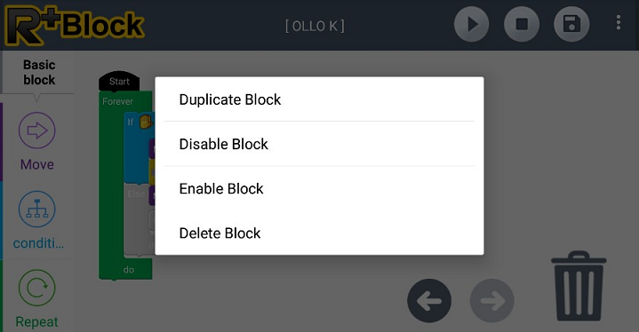 Blue Block With R R+ Block